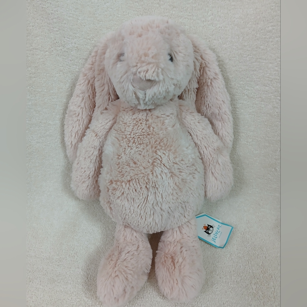 Jellycat Bashful Blush Bunny Medium Soft Plush Stuffed Animal Toy 12" NWT NEW